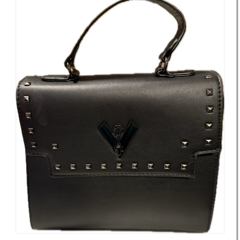 Valentino Orlandi Black Studded Satchel